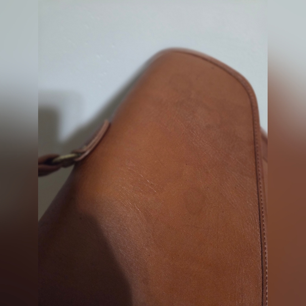 Vintage Coach Leather British Tan Morgan Briefcase Crossbody - Picture 10 of 16